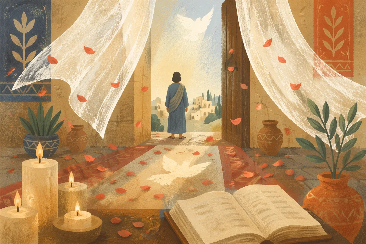Pentecost Breeze in a Wooden Chapel