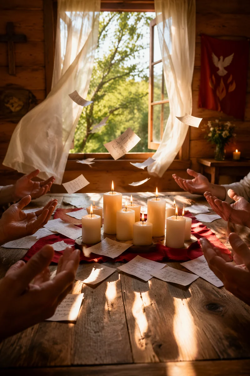 Pentecost Breeze and Candlelit Prayer Chapel