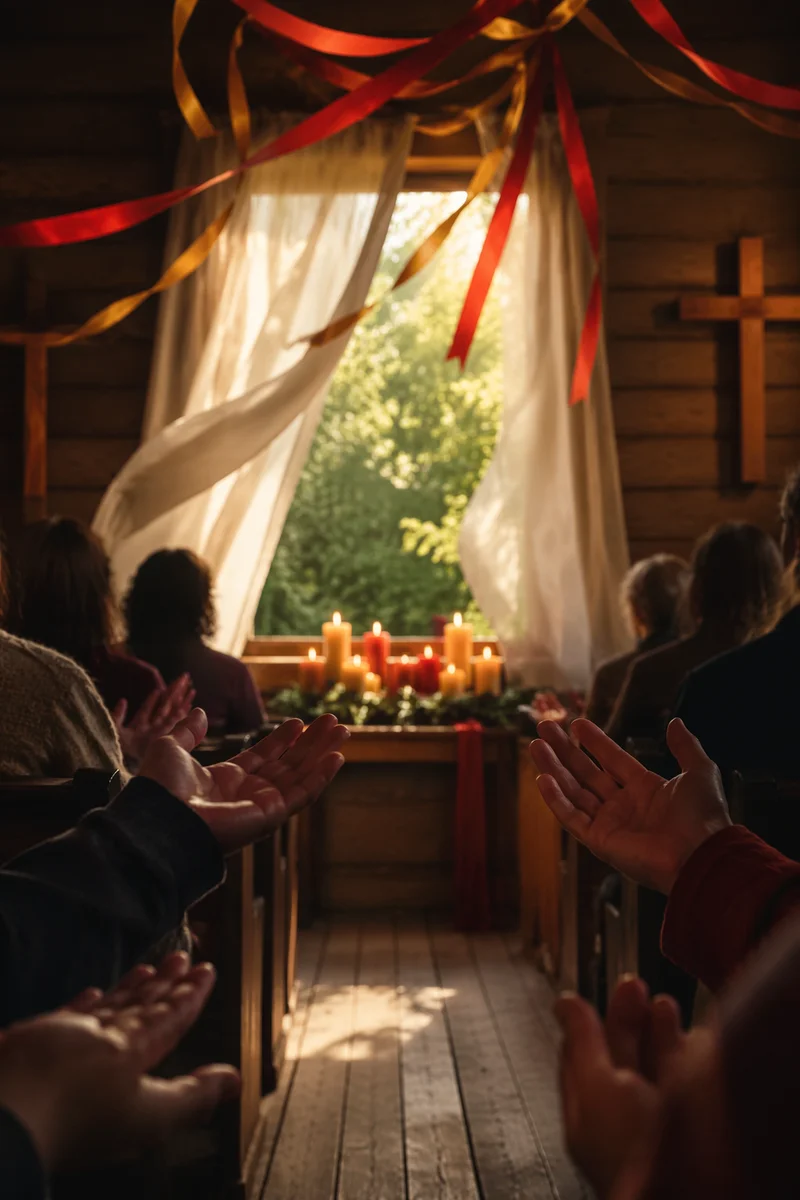 Pentecost Wind and Candlelit Chapel Prayer