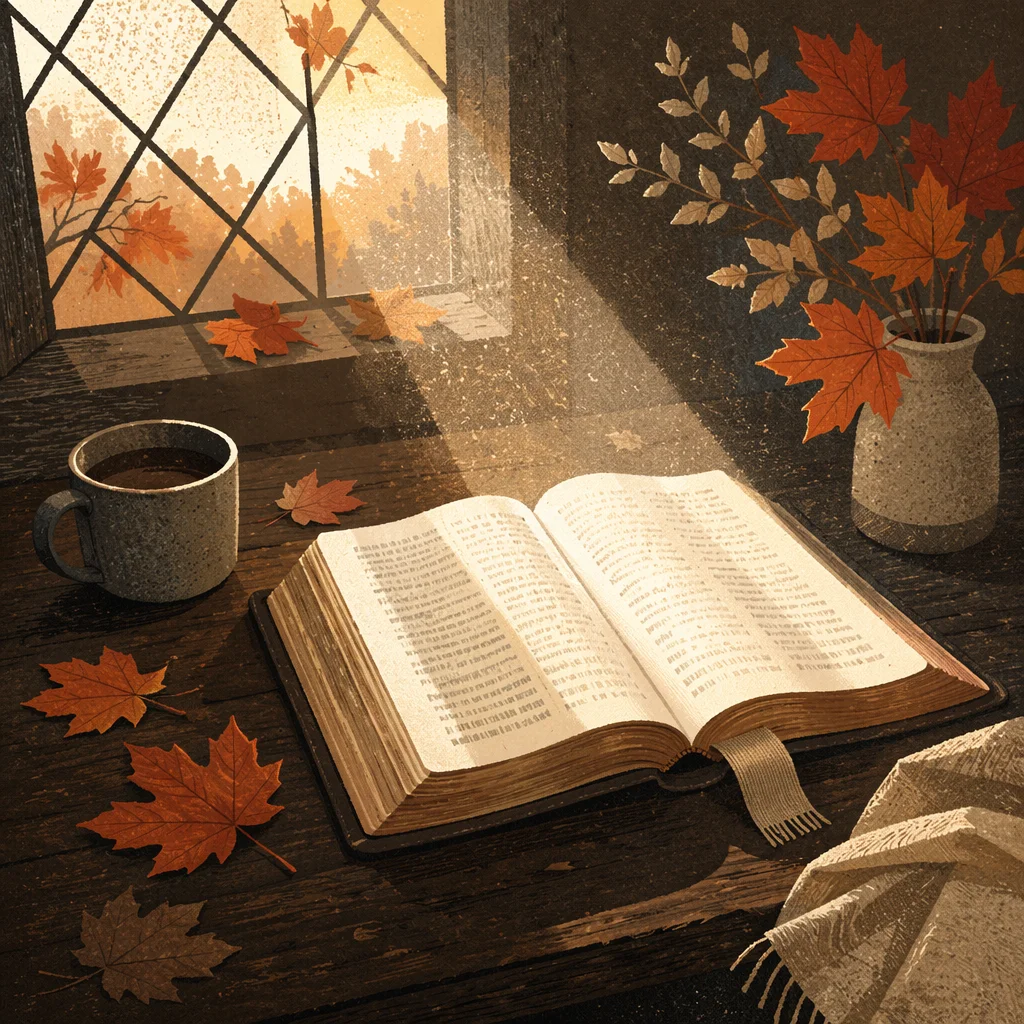 Open Bible in Reformation Morning Light