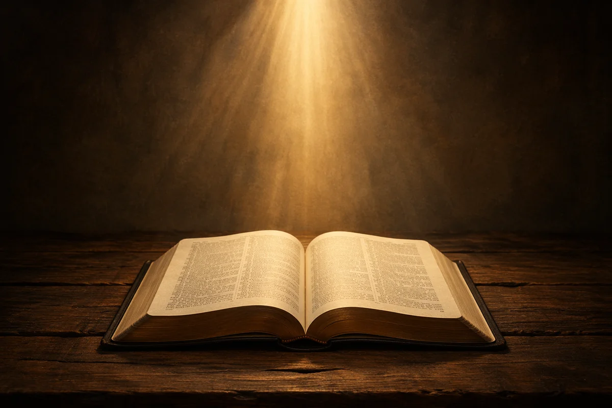 Open Scripture Book in Reformation Day Light