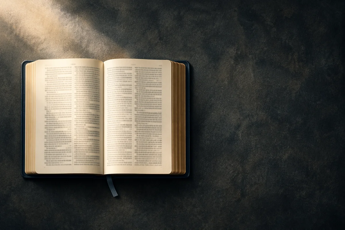 Open Bible in Morning Reformation Light