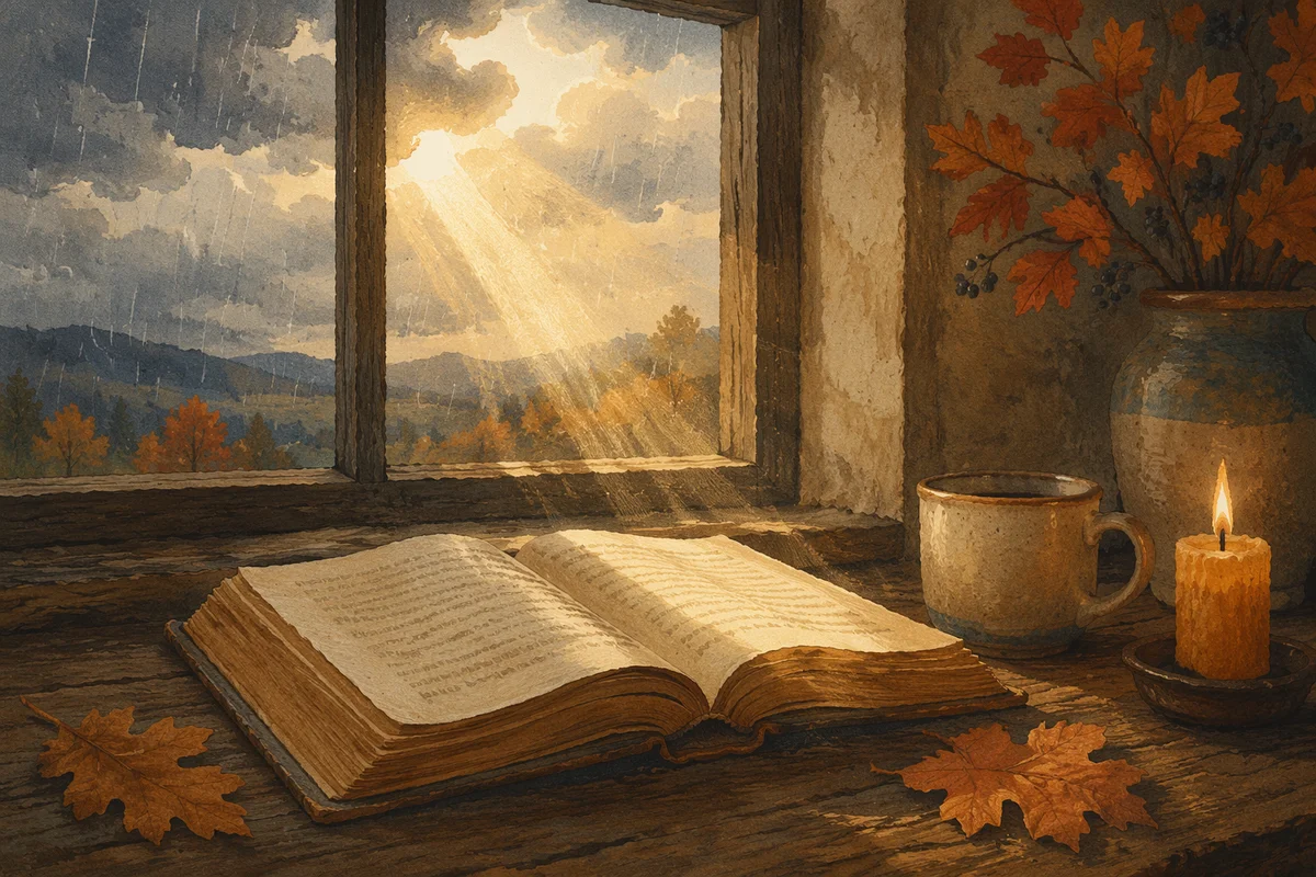 Reformation Day Bible in Golden Window Light