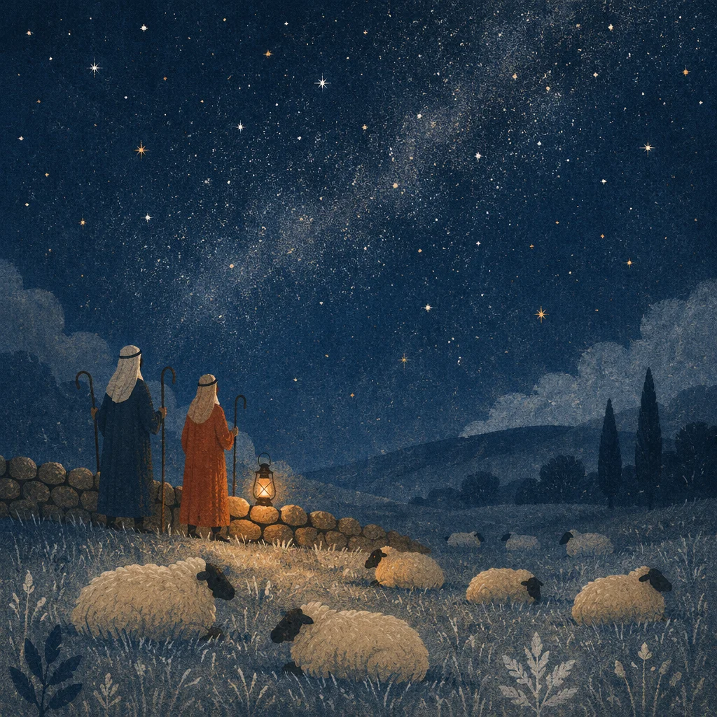 Shepherds Field Under Winter Stars