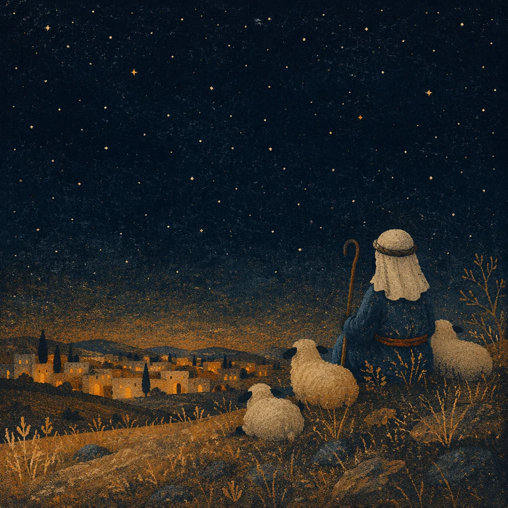 Shepherds Field Under Quiet Winter Stars