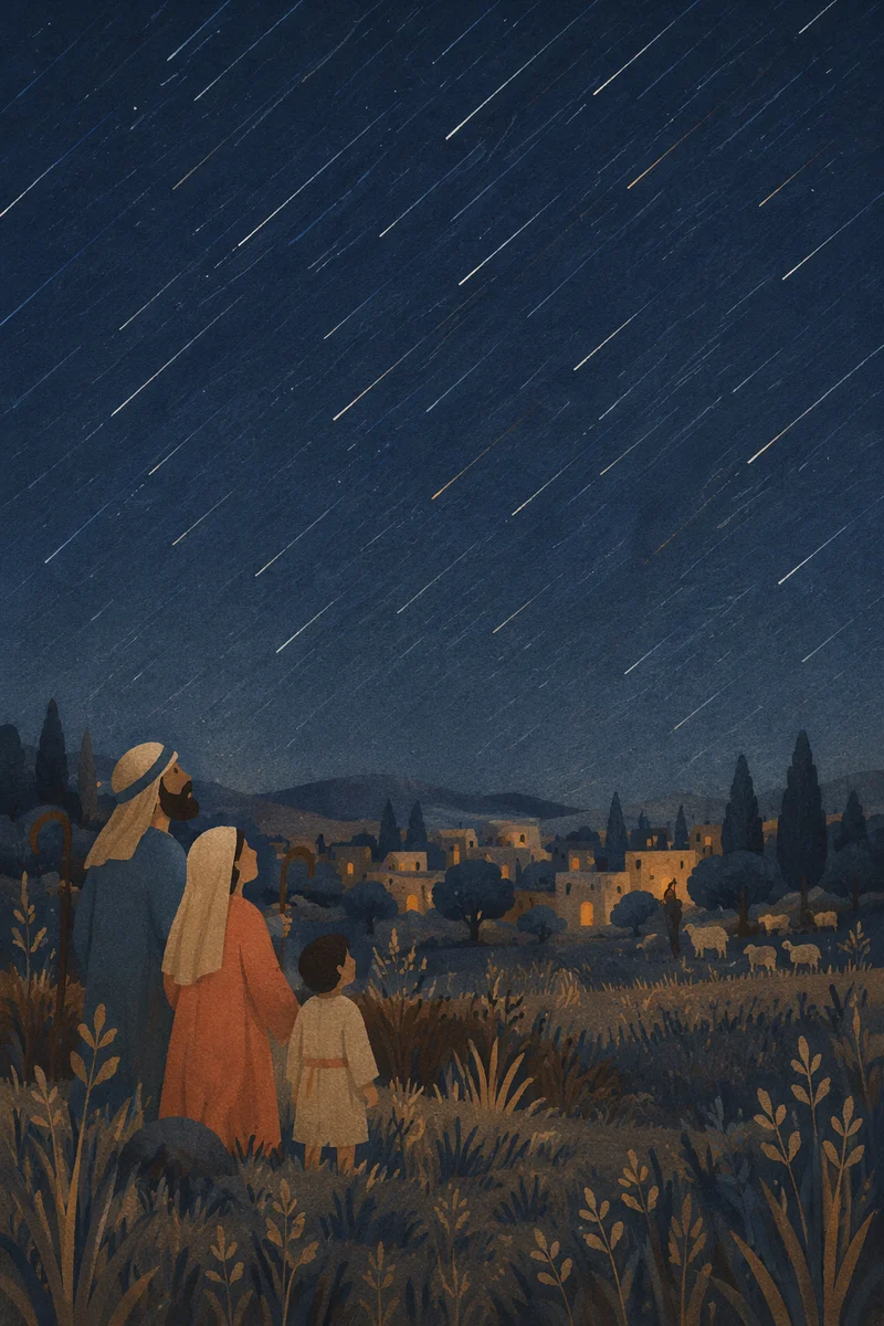 Shepherds Field Under Winter Star Trails