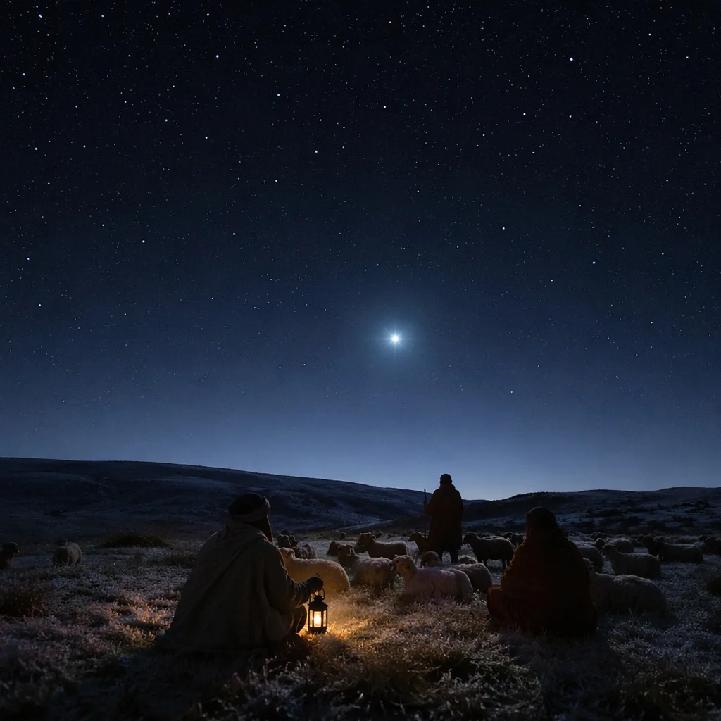Shepherds Field Under Bethlehem Star