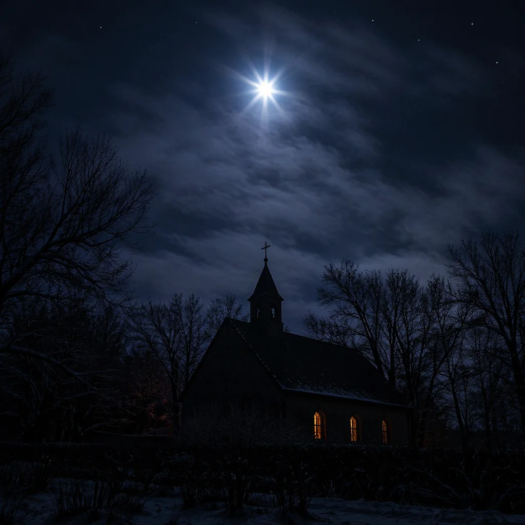 Star of Bethlehem Over Winter Chapel