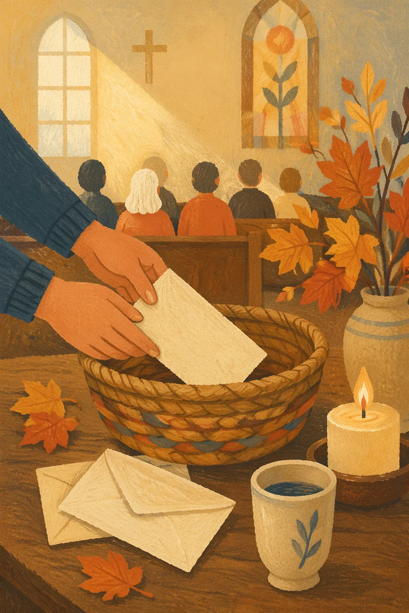 Autumn Stewardship Offering in Chapel Basket