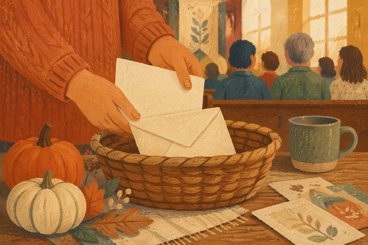 Autumn Stewardship Offering in Church Foyer