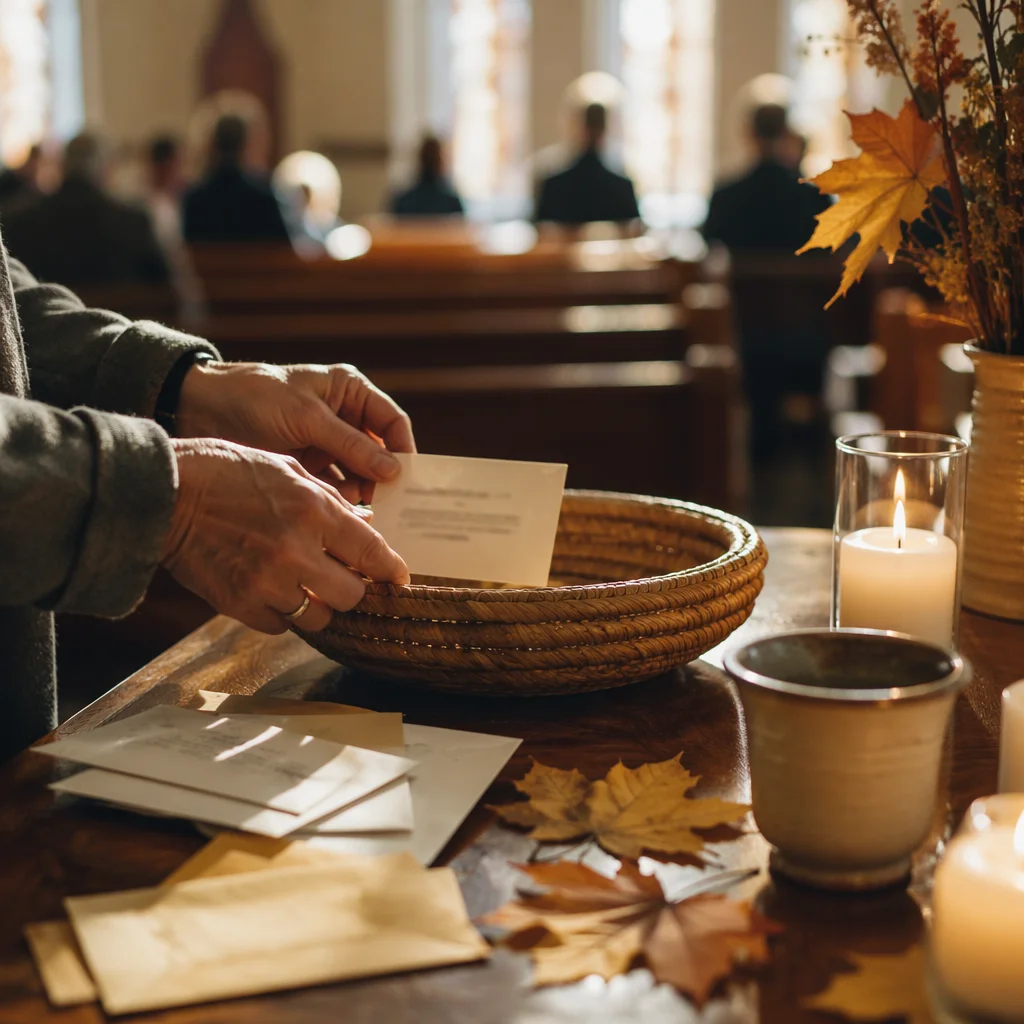 Autumn Stewardship Offering in Chapel Scene