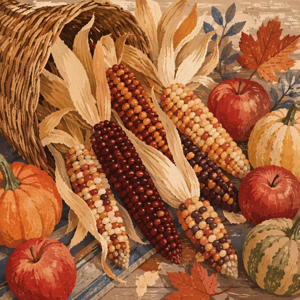 Thanksgiving Harvest Cornucopia Altar Display