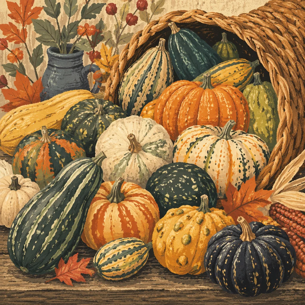 Abundant Thanksgiving Cornucopia Harvest Altar