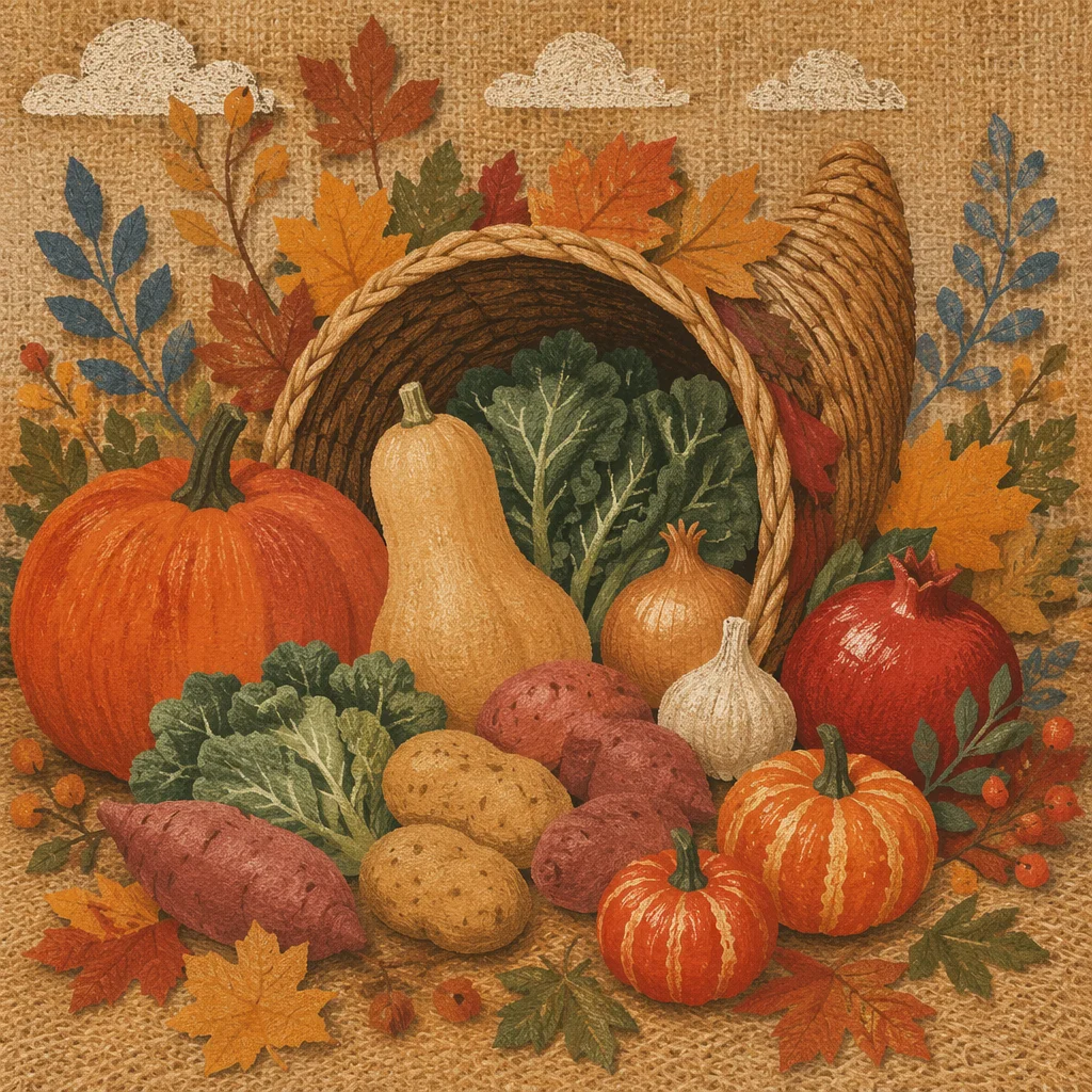 Thanksgiving Cornucopia Harvest Altar Still Life