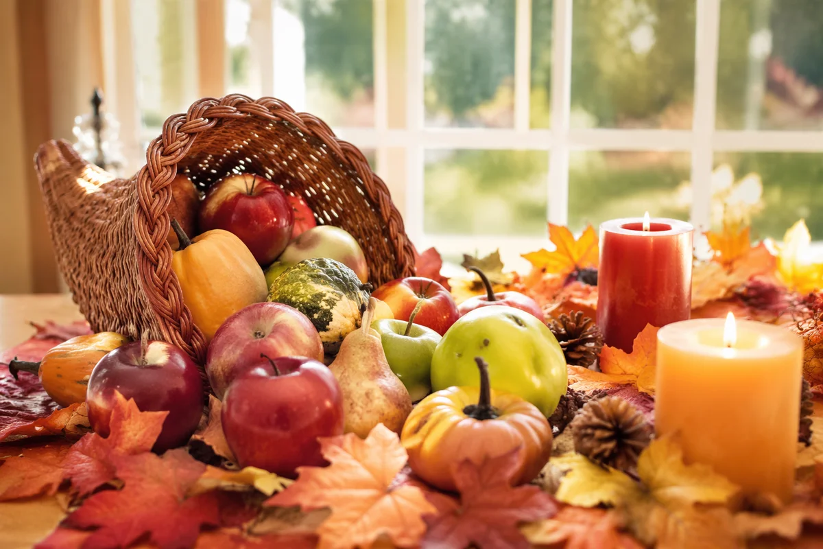 Thanksgiving Cornucopia Harvest Altar Table