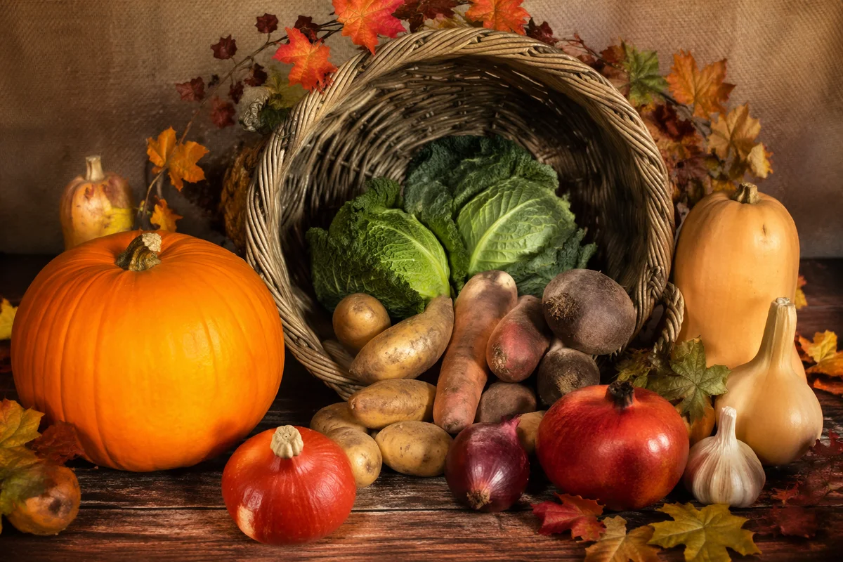 Thanksgiving Cornucopia Harvest Altar Still Life