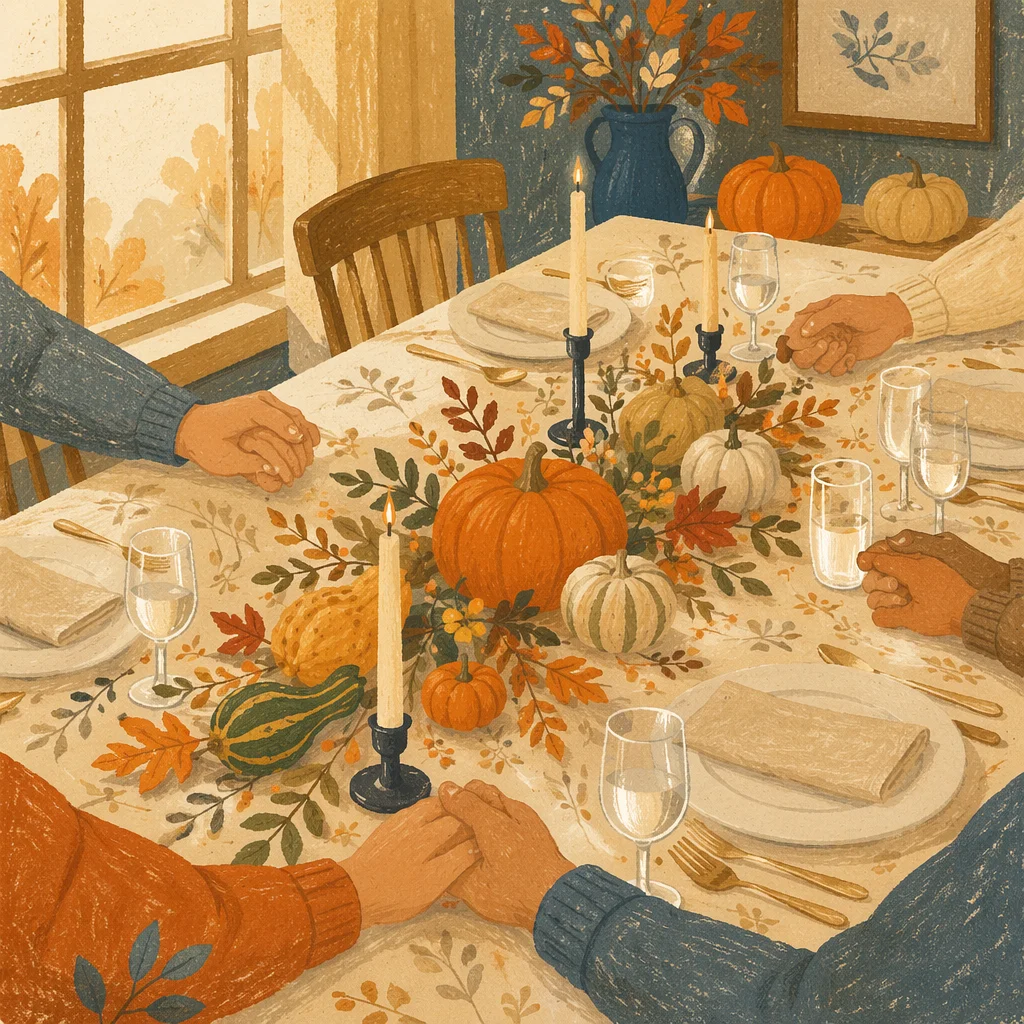 Thanksgiving Family Prayer Dinner Table