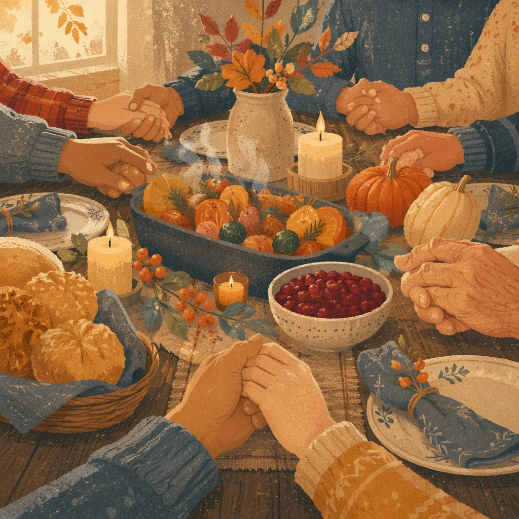 Thanksgiving Family Prayer at Harvest Dinner