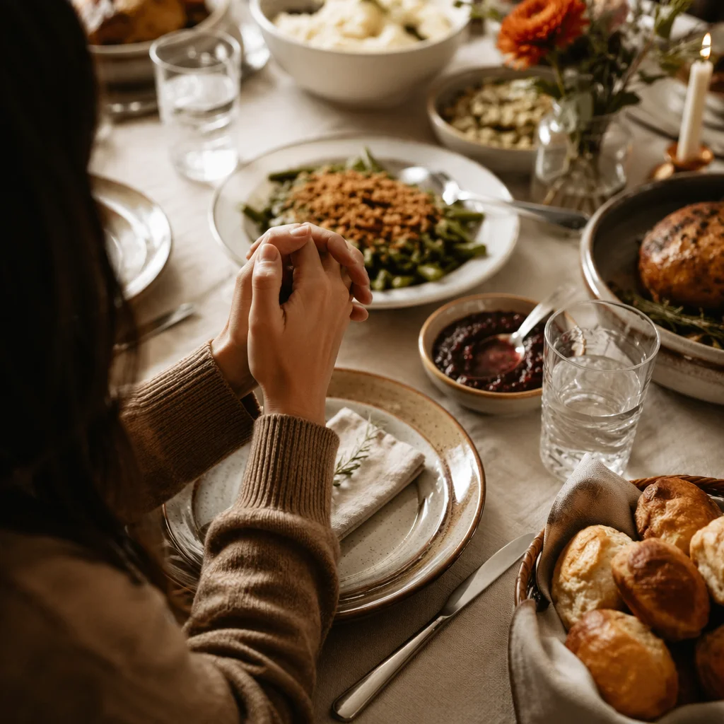 Thanksgiving Family Prayer at Dinner Table