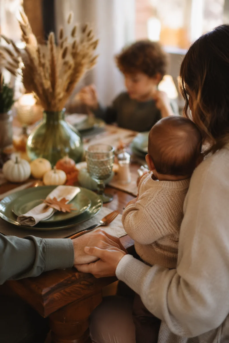 Thanksgiving Family Prayer at Dinner Table