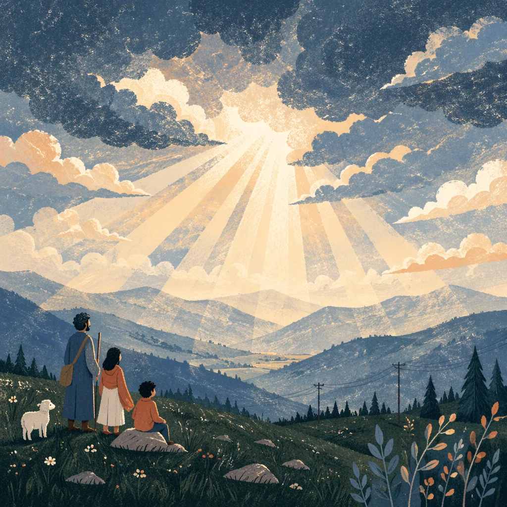 Transfiguration Light Over Spring Mountain Ridge