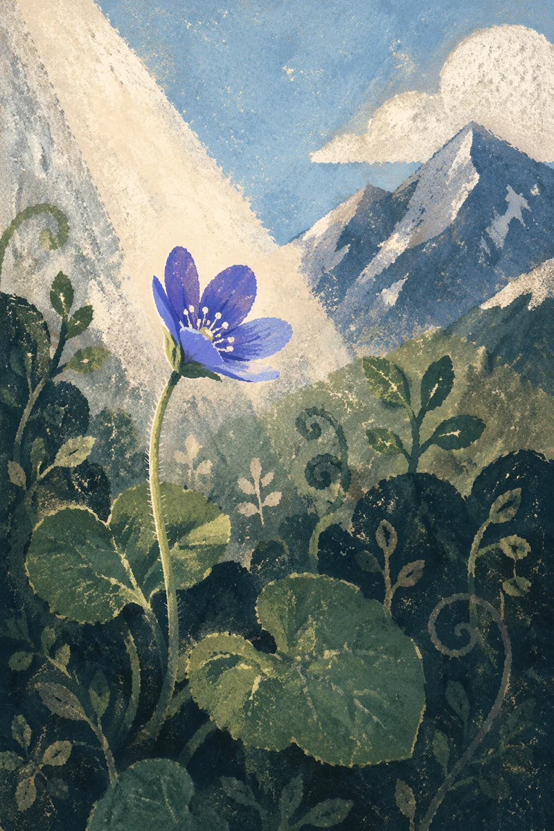 Wildflower in Bright Mountain Morning Glory