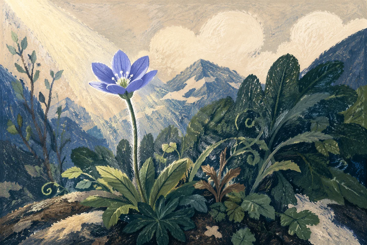Wildflower in Bright Mountain Morning Glory