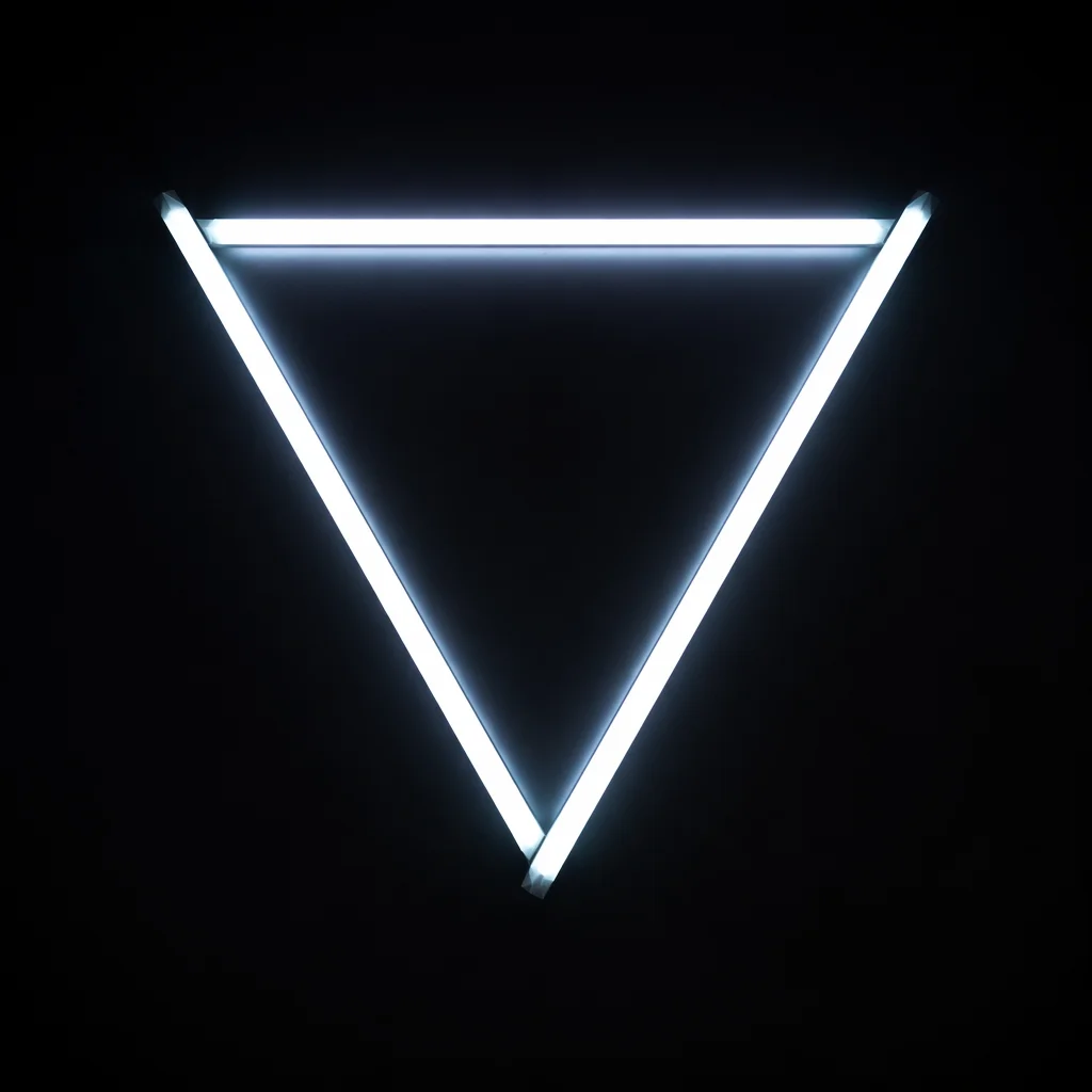 Minimalist Trinity Sunday Triangle Light Symbol