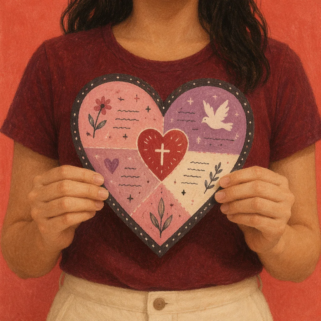Person Holding Heart Shaped Valentine Card