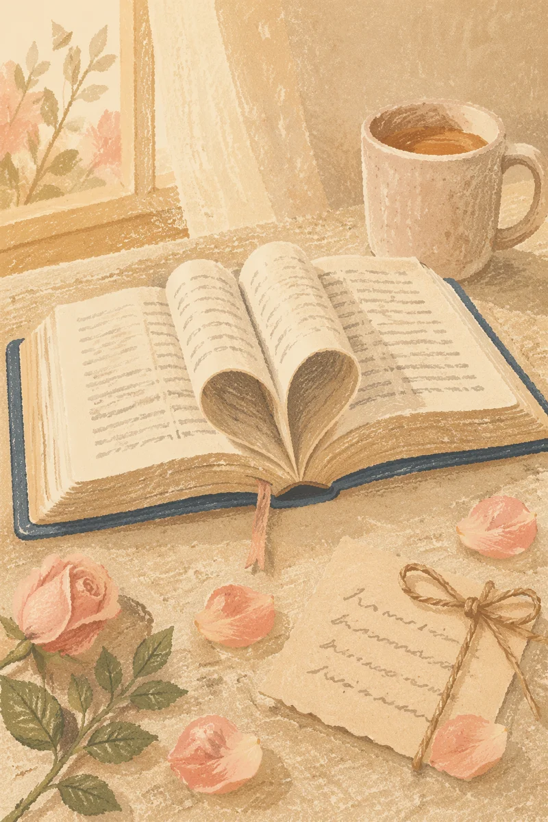 Heart Shaped Bible Verse Valentine Scene