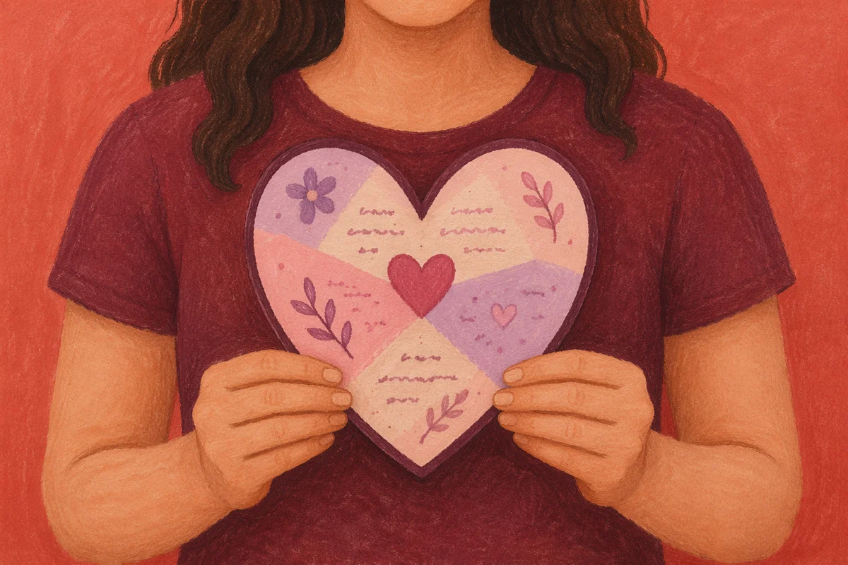 Person Holding Heart Shaped Valentine Card