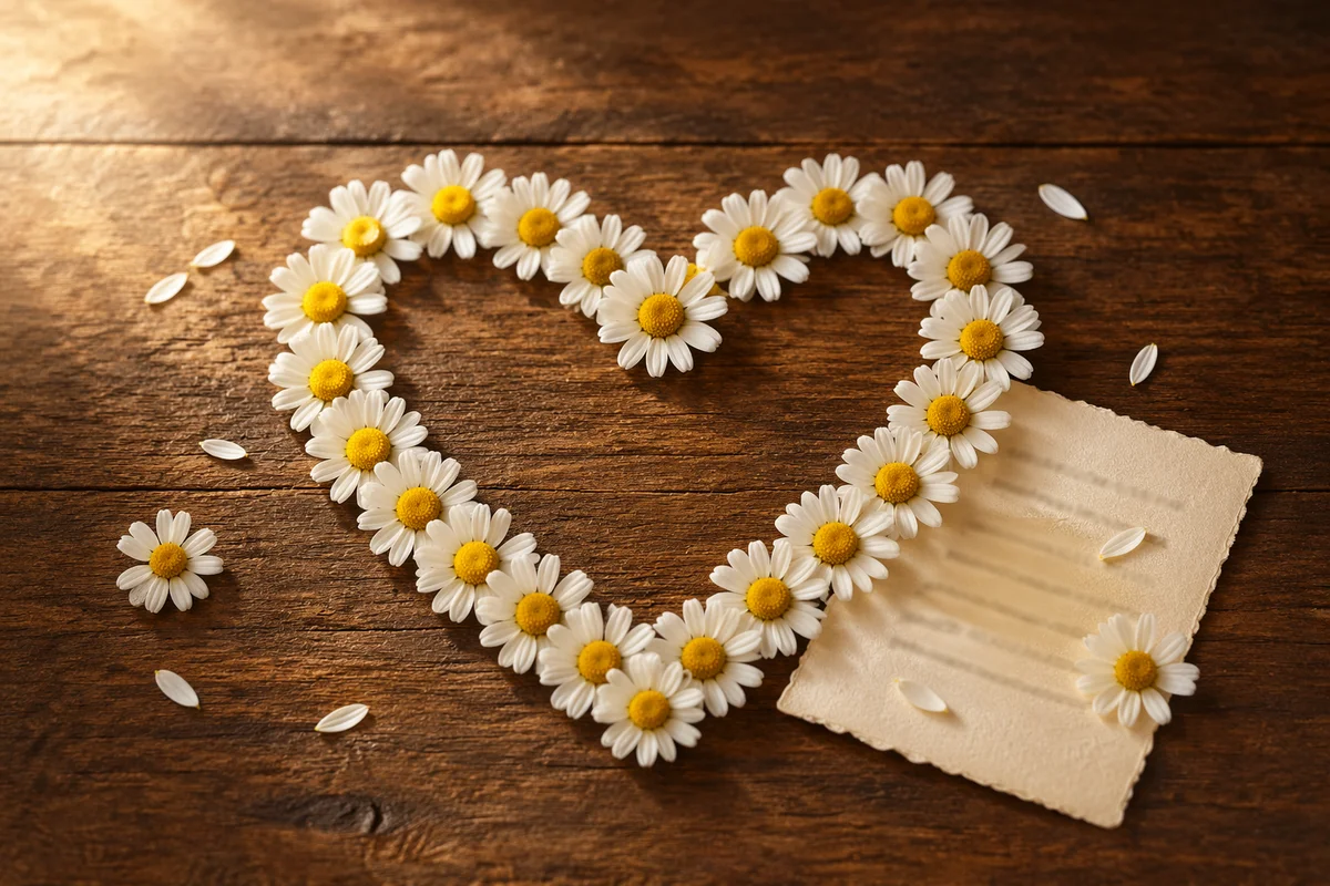 Daisy Heart Bible Verse Valentine Flat Lay
