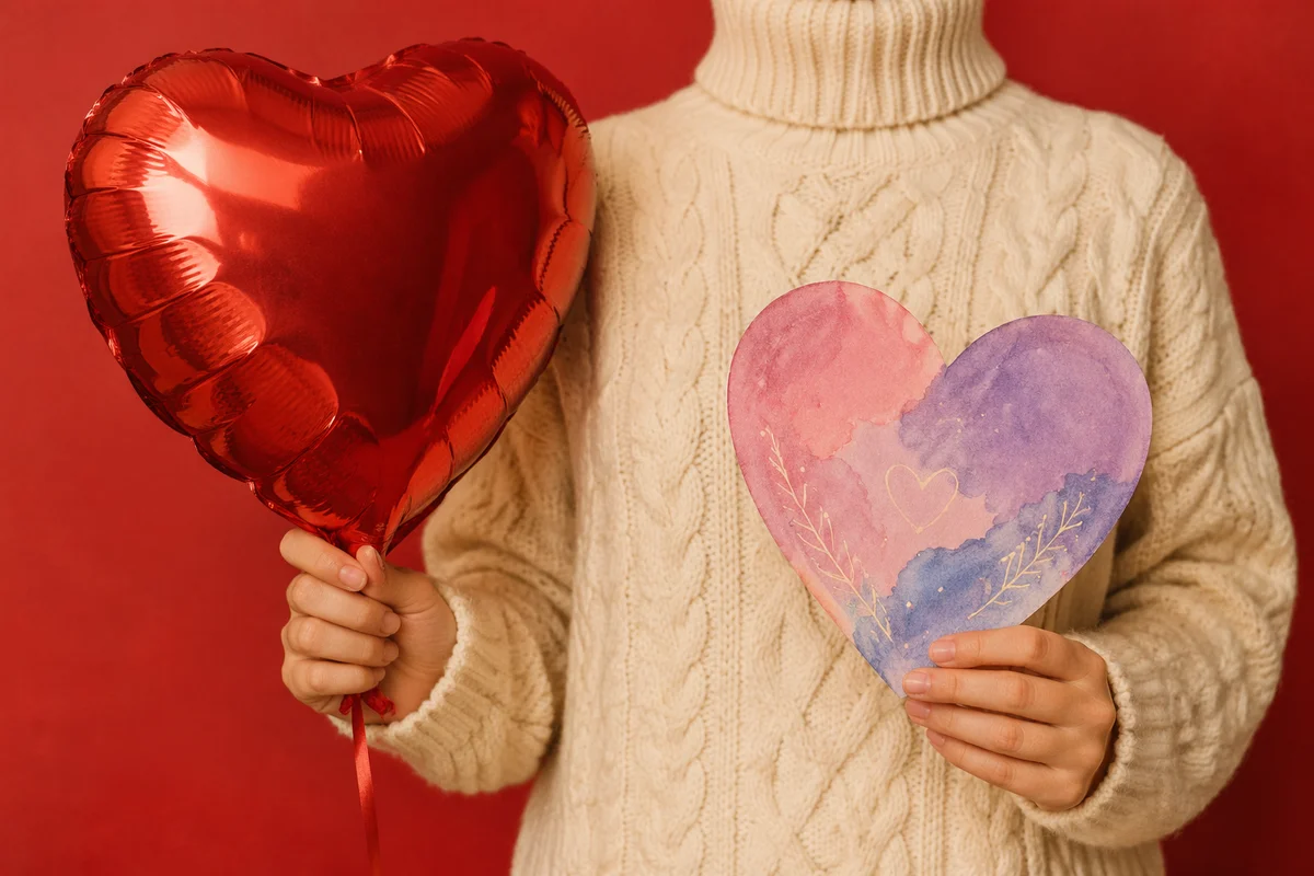 Valentine Heart Balloon with Scripture Card