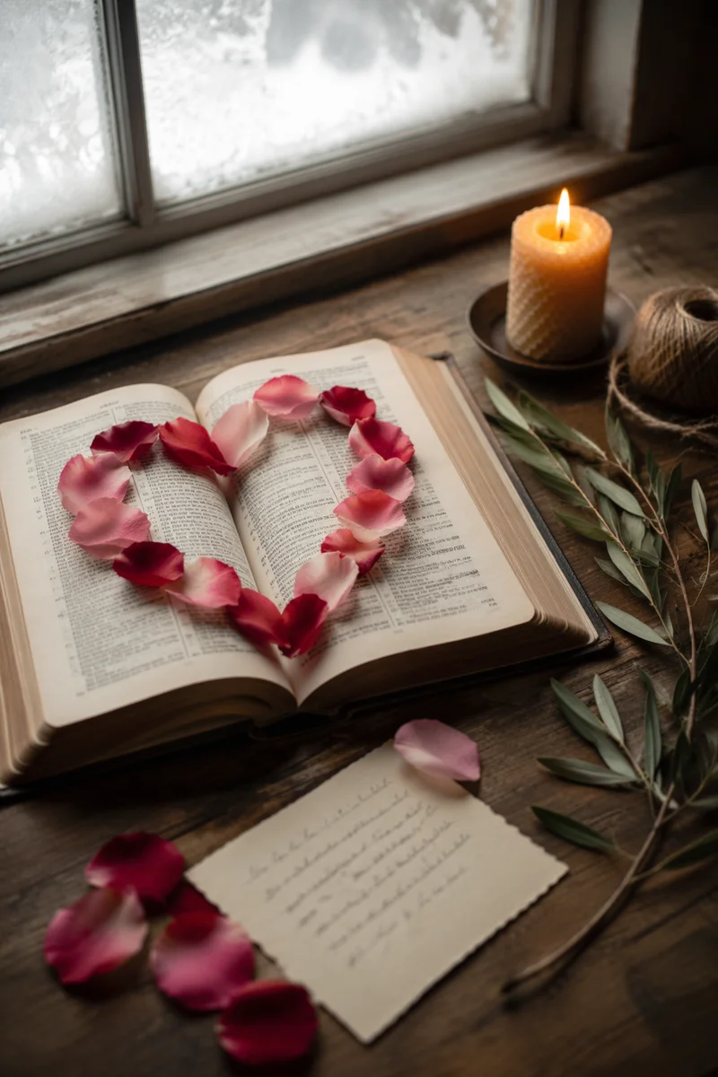 Valentine Heart Bible Verse Still Life