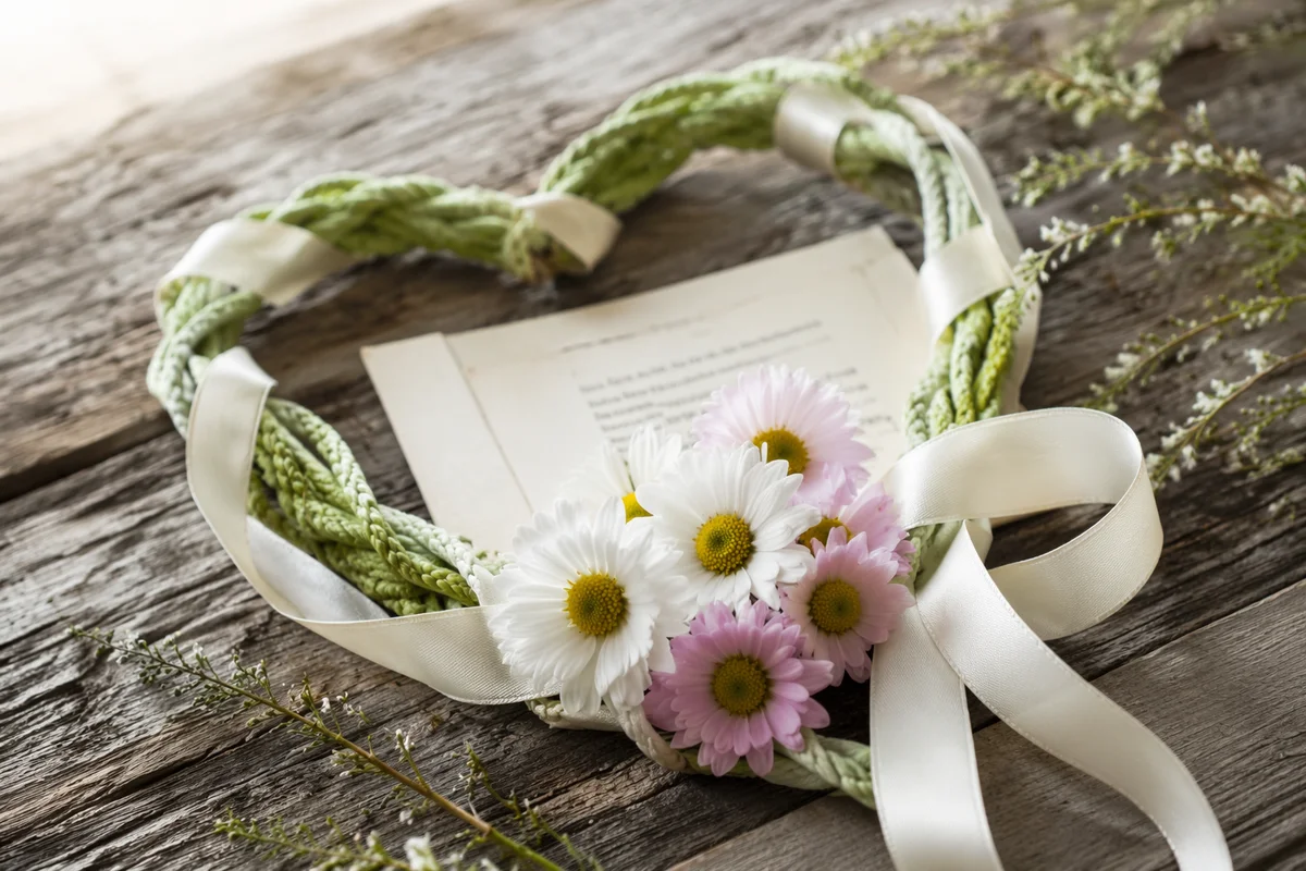 Valentine Heart With Scripture and Daisies