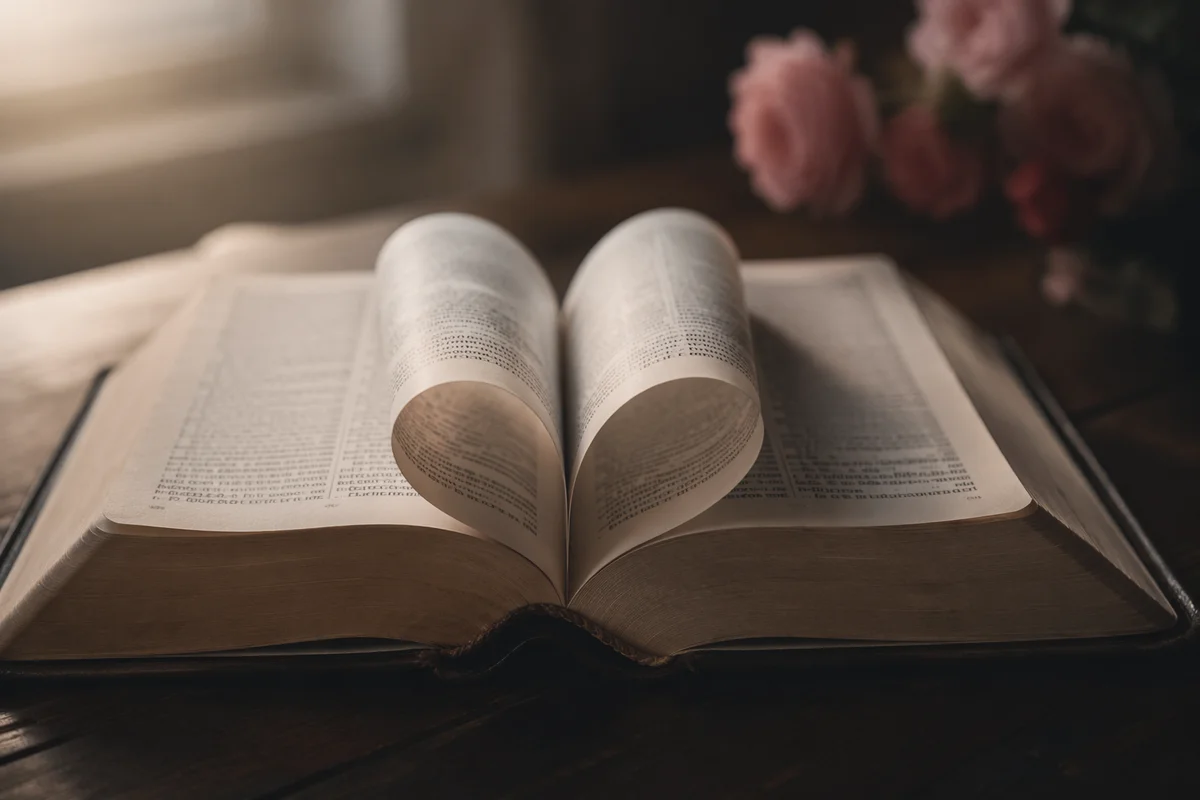 Heart Shaped Bible Pages for Valentines Devotion