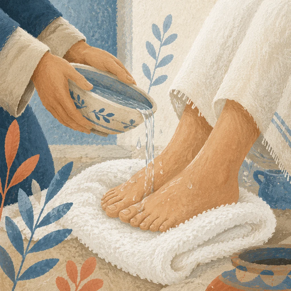 Holy Thursday Foot Washing Tender Moment