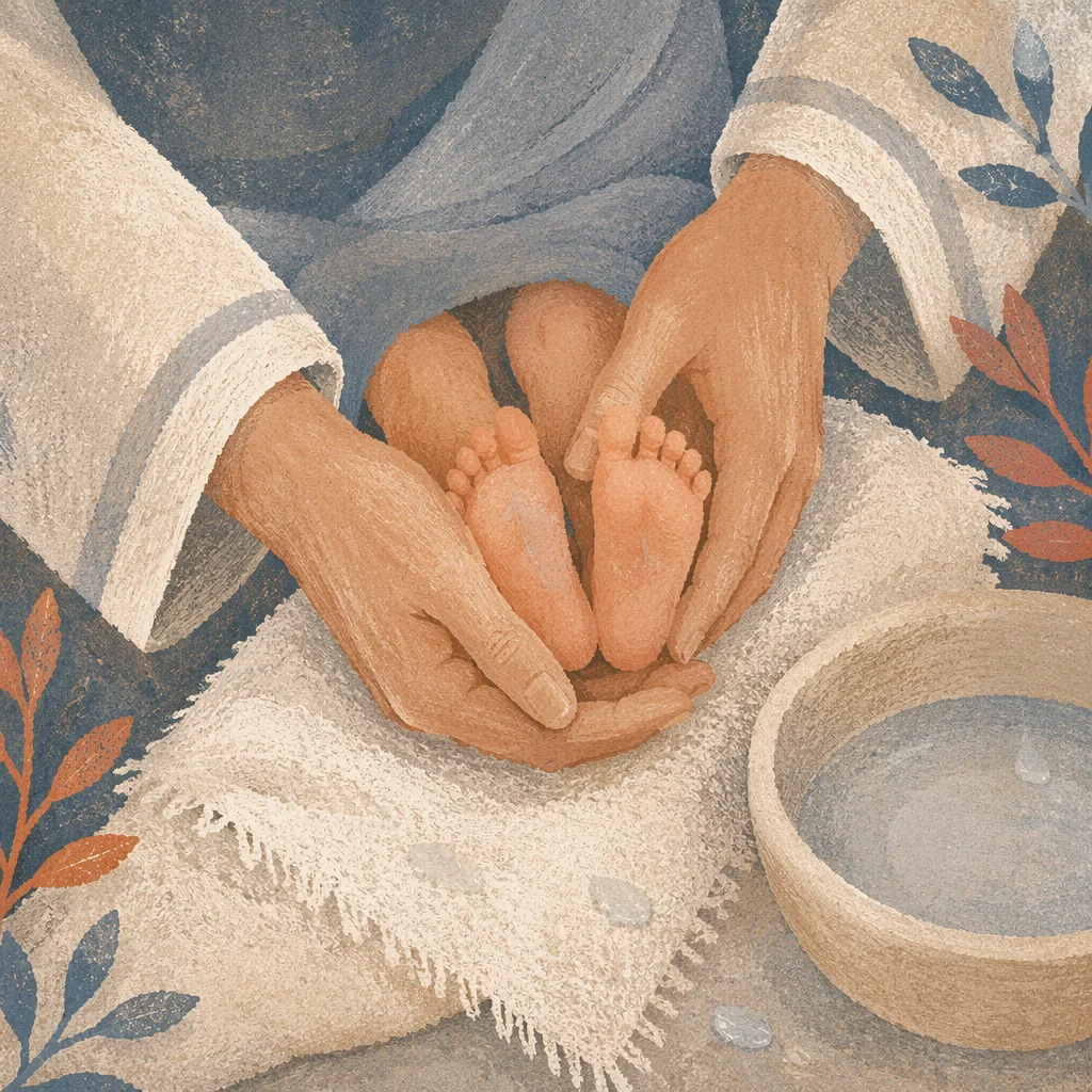 Holy Thursday Baby Feet Washing