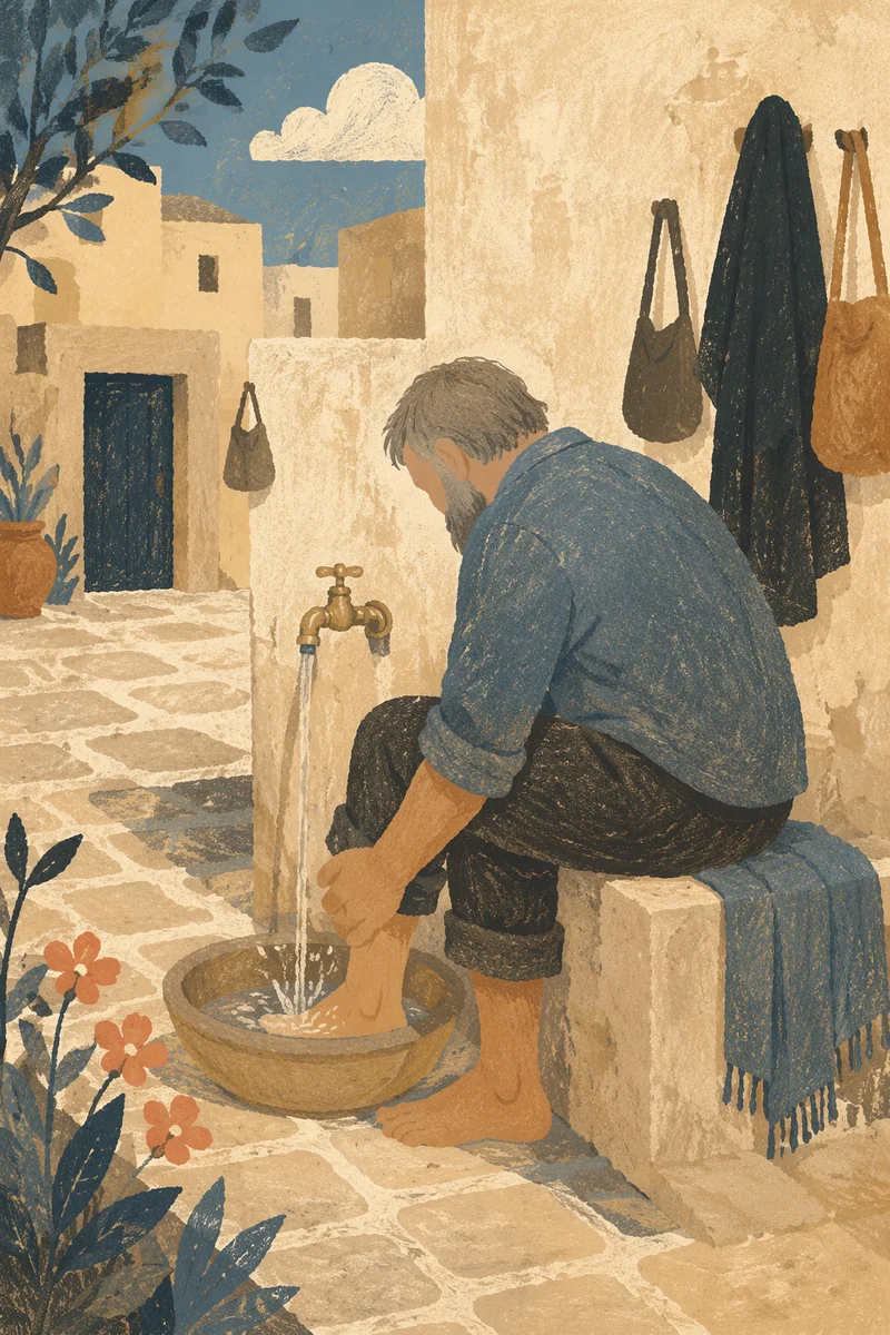 Holy Thursday Foot Washing Courtyard Ritual
