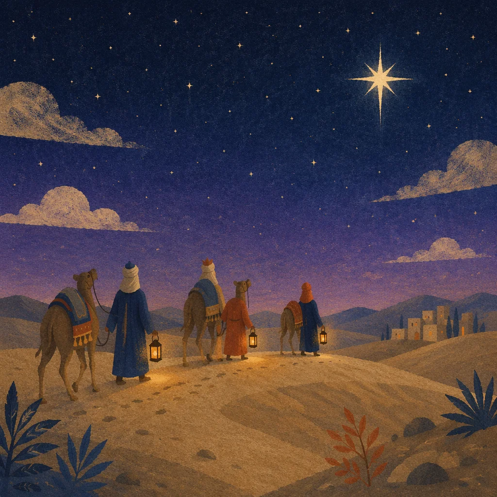 Wise Men Journey Beneath Advent Star