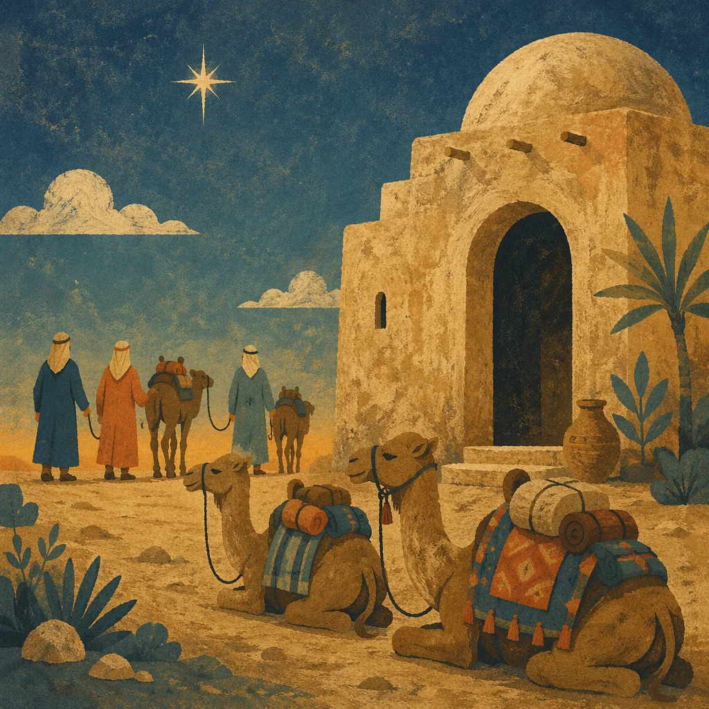 Wise Men Journey Beneath Desert Star