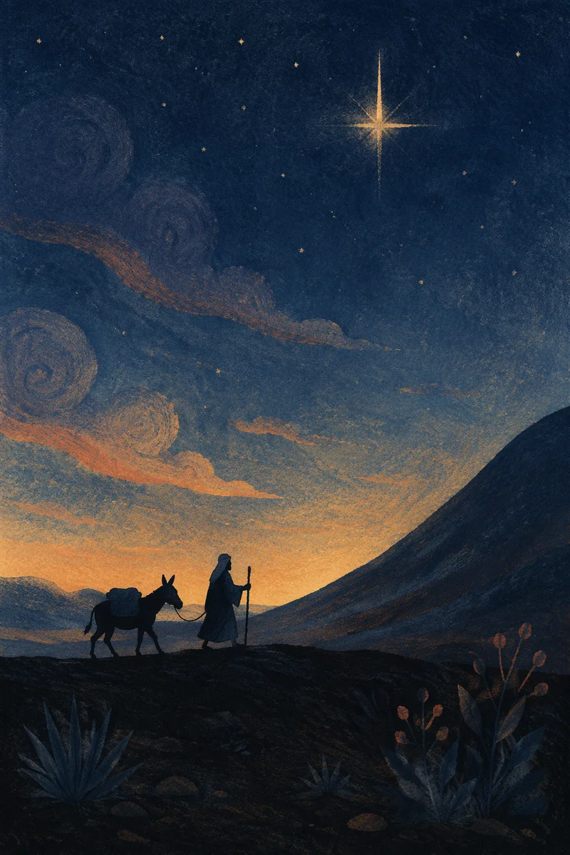 Wise Men Journey Beneath Desert Star