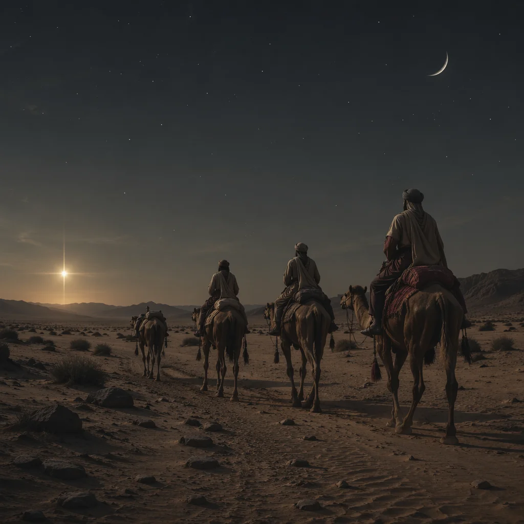 Wise Men Caravan Beneath Guiding Star