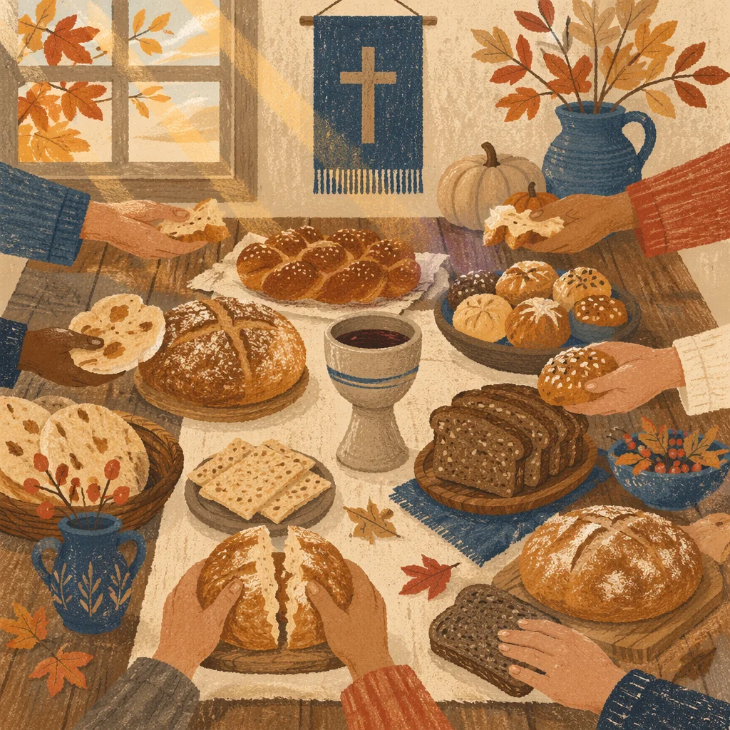 World Communion Sunday Bread Table