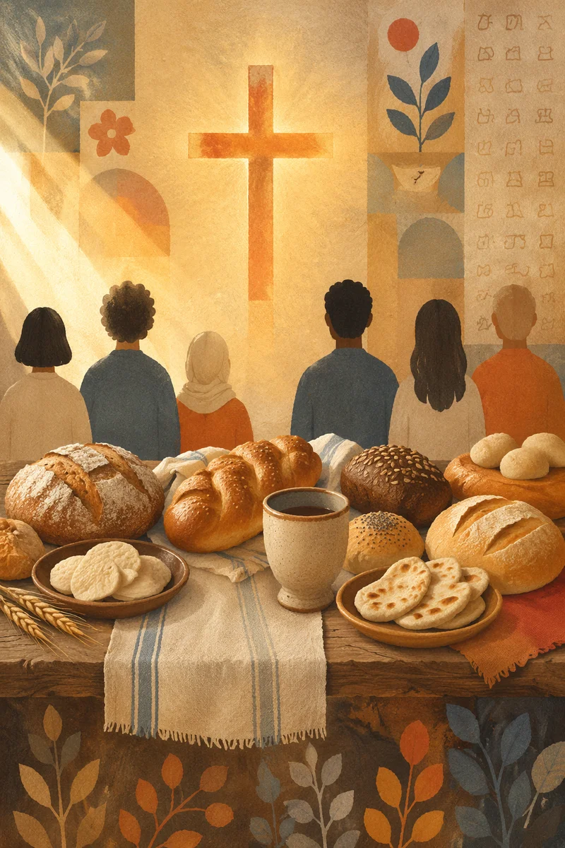 Global Bread Communion Table in Autumn Chapel