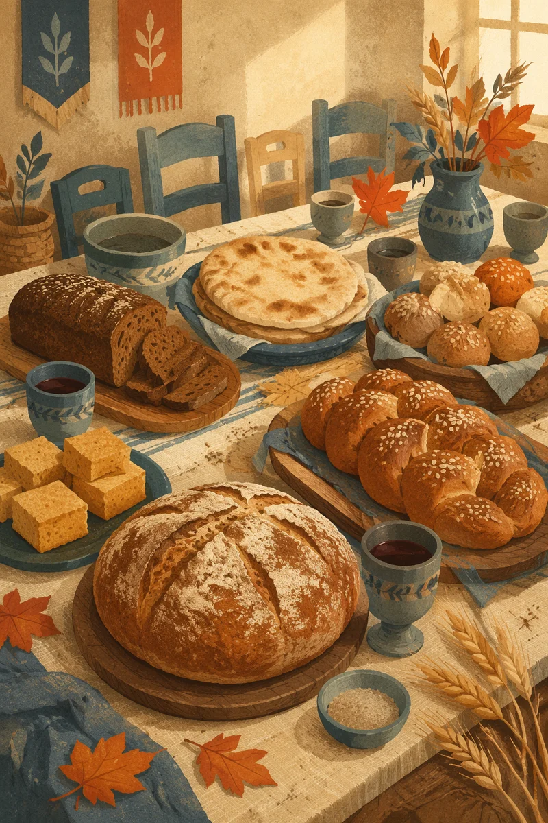 World Communion Sunday Bread Table Display