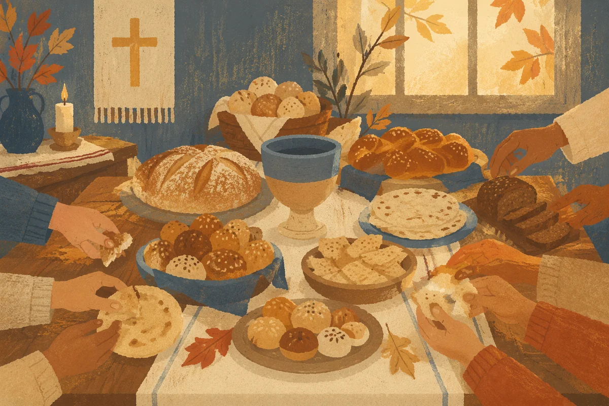 World Communion Sunday Bread Table
