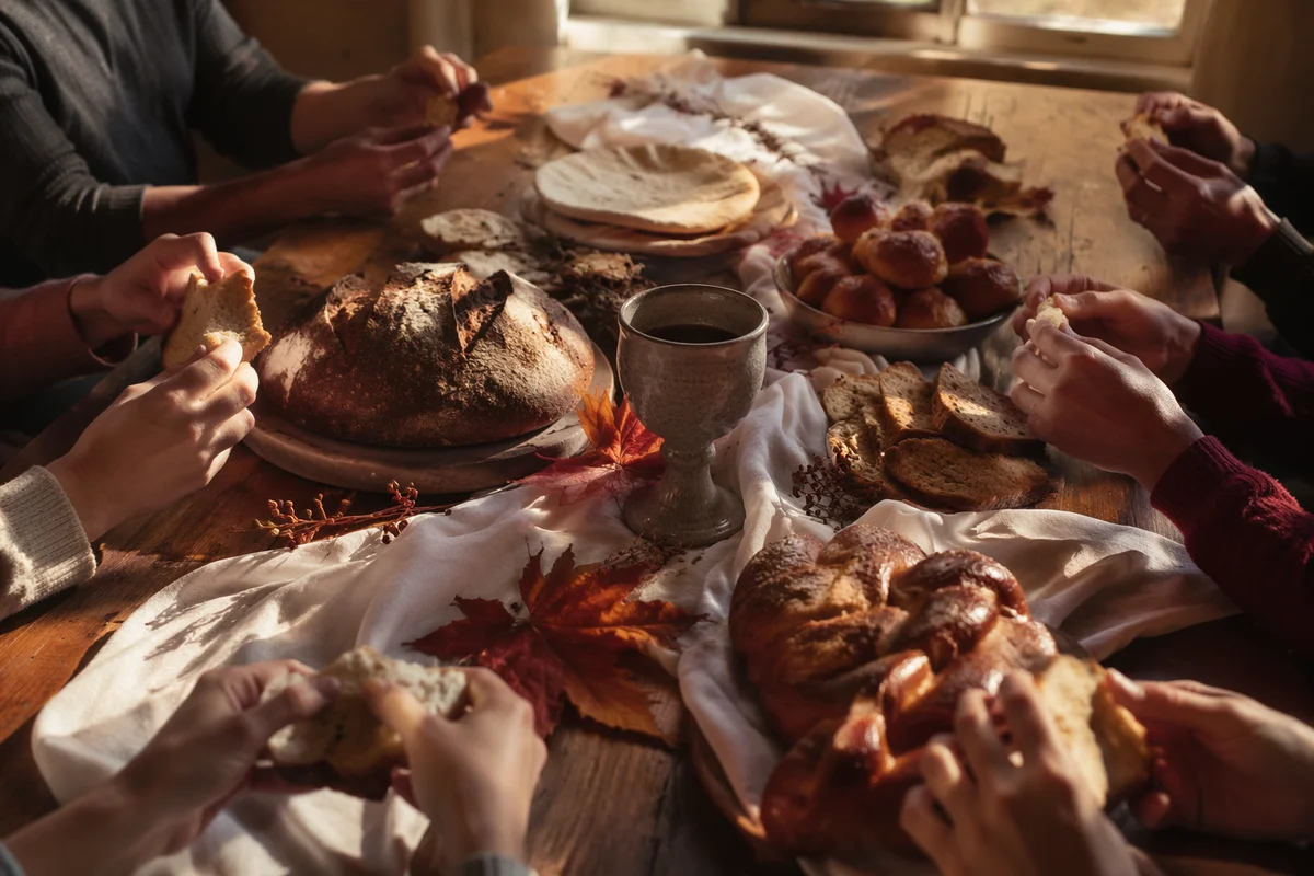World Communion Sunday Bread Table