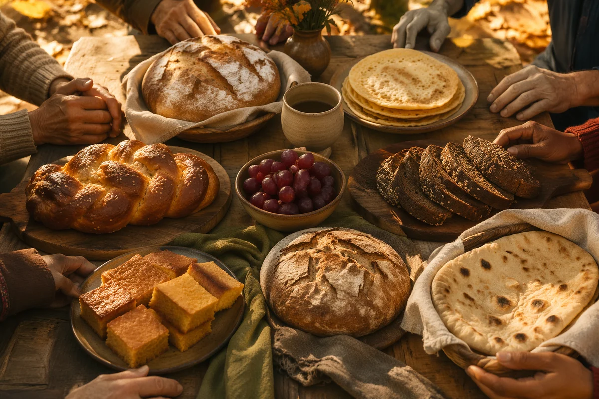 World Communion Sunday Harvest Bread Table