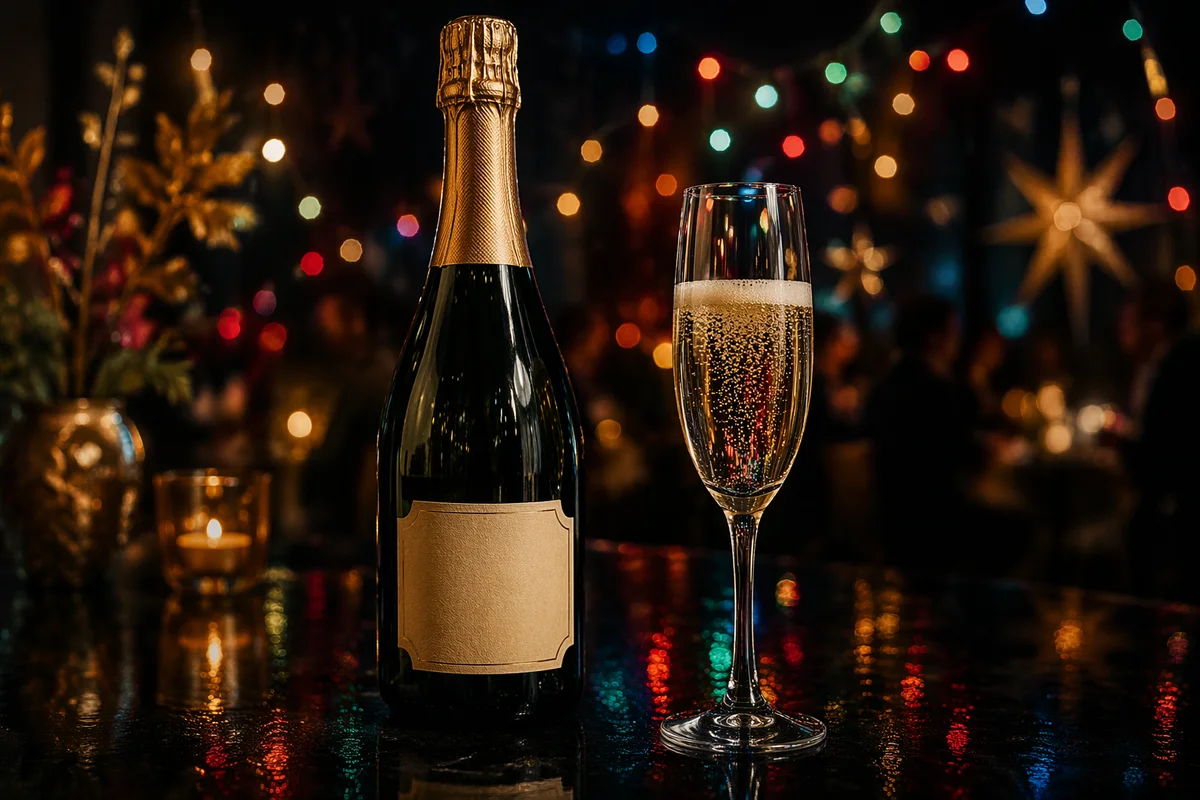 Elegant Champagne Toast for New Year Celebration